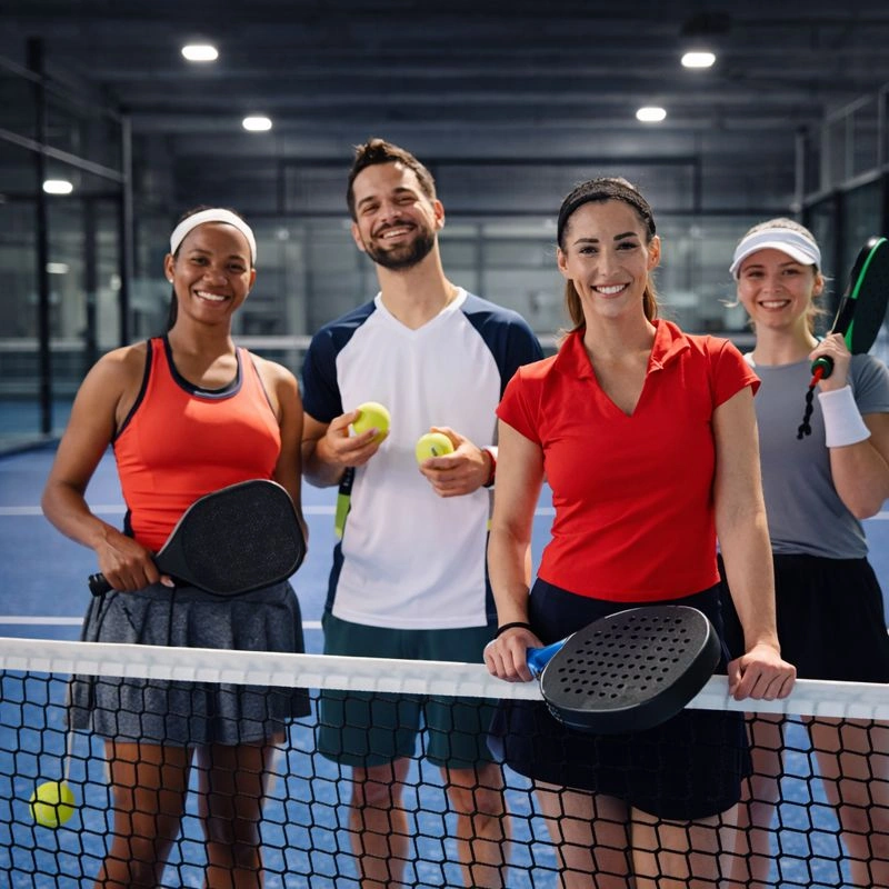 groupe jouant dans un club de sports de raquette près d'Arras